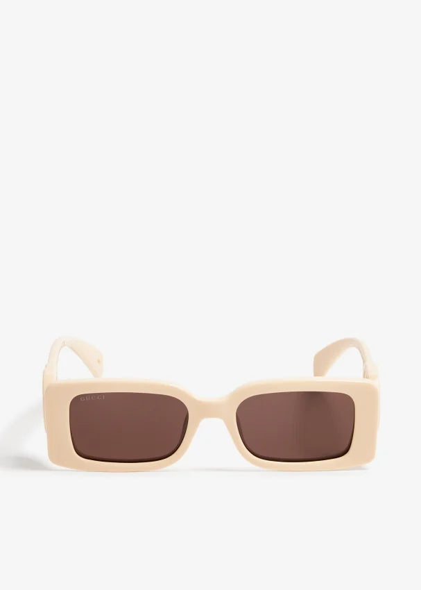 Rectangular-frame sunglasses